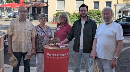 Die SPD Abteilung in der Nähe des Mierendorffplatz mit Nico Kaufmann und Dr. Felicitas Tesch aus der BVV Fraktion