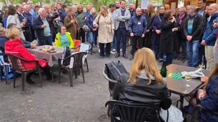 Eröffnung des Weinbrunnens am Rüdesheimer Platz