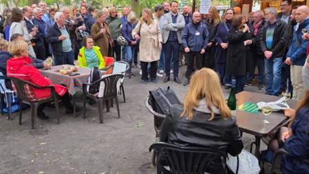 Eröffnung des Weinbrunnens am Rüdesheimer Platz